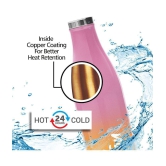 Milton Prudent 350 Thermosteel 24 Hours Hot and Cold Water Bottle, 360 ml, Pink Orange - Pink Orange