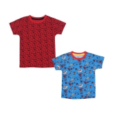 NammaBaby - Red Cotton Boy's T-Shirt ( Pack of 2 ) - None