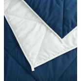 CoolBreeze All Weather /A/C Comforters Quilts blanket Reversible Royal blue and white By Orchid Homez 200GSM (254x244 cm)