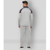 Glito - Light Grey Polyester Regular Fit Colorblock Mens Sports Tracksuit ( Pack of 1 ) - L