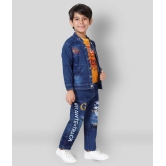 DKGF Fashion - Yellow Cotton Blend Boys Shirt & Jeans ( Pack of 1 ) - None