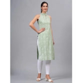 HIGHLIGHT FASHION EXPORT Cotton Printed Straight Womens Kurti - Green ( Pack of 1 ) - None