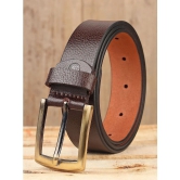 Loopa - Brown 100% Leather Mens Formal Belt ( Pack of 1 ) - None