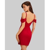 Addyvero - Red Cotton Blend Womens Bodycon Dress ( Pack of 1 ) - None