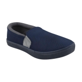 Stanfield SF CANVAS Navy Blue/Grey Shoes - Blue Mens Slip-on Shoes - None