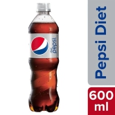 Pepsi Diet Soft Drink, 600 Ml Bottle