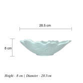 Ceramic Dining Studio Collection Uneven Aqua Blue Handmade 11 Inches Designer Serving Bowl || Serving Platter