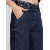 AngelFab - Navy Blue Denim Wide Leg Women''s Jeans ( Pack of 1 ) - None