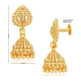 Vighnaharta - Golden Jhumki Earrings ( Pack of 1 ) - Golden