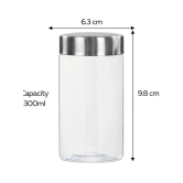 PearlPet 300ml,500ml,1700ml Plastic Transparent Multi-Purpose Container ( Set of 18 ) - Transparent