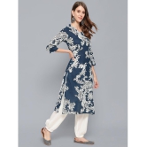 Antaran Cotton Printed Kurti With Salwar Womens Stitched Salwar Suit - Blue ( Pack of 1 ) - None