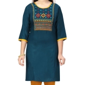 Aarika Dark Green Cotton Girls Kurti ( Pack of 1 ) - None