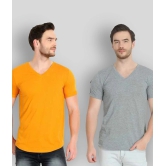 Glito - Grey Cotton Regular Fit  Mens T-Shirt ( Pack of 2 ) - None