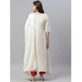 miravan - White Cotton Womens Anarkali Kurti ( Pack of 1 ) - None