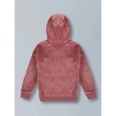 PlumTree Girls Crown Stone Velour Zip Through Hoodie- Winter Pink - None