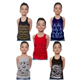 HAP Multicolored Printed Vest for Boys and Girls / pack of 5 /Innerwear Casual Wear - None