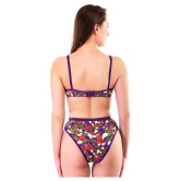 TCG Purple Cotton Bra & Panty Set - 40