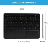 Rechargeable Bluetooth Keyboard and Trackpad Ultra Slim for all Bluetooth Enabled Mac/Tablet/iPad/PC/Laptop