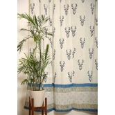 Muscari Hand Block Print Curtain-7.5 ft