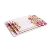 HomePro - Multicolor Floral Design Tray Multicolor Serving Tray ( Set of 3 )