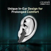 Croma TWS Earbuds (Sweat & Water Resistant, Upto 32 Hours Playback, Black & Grey)