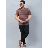 AUSTIVO Cotton Blend Regular Fit Striped Half Sleeves Mens T-Shirt - Multicolor ( Pack of 1 ) - None