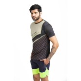 Men Colorblock Round Neck Polyester Multicolor T-Shirt