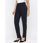 Smarty Pants - Navy Lycra Straight Womens Formal Pants ( Pack of 1 ) - None