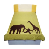 Hugs'n'Rugs Cotton Single Bedsheet - Yellow