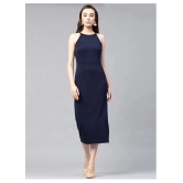 Zima Leto Polyester Navy Bodycon Dress - Single - S