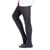 Plain Knitted Tights For Girls - Black Black 6-8 Years