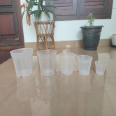 XXL Recycled Transparent Aroid Pot 5.5 inch Height 6 inch Width-Set of 40   -  1650
