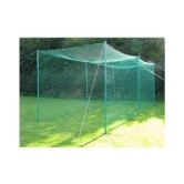 Emm Emm Premium Blue 100x10 Feet Cricket Net With Roof for Net Practice/Ball Barrier & Ball Protection