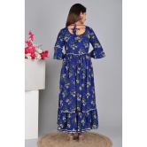 SIPET Rayon Self Design Anarkali Womens Kurti - Blue ( Pack of 1 ) - None