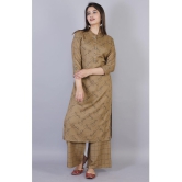 HIGHLIGHT FASHION EXPORT - Brown Straight Rayon Womens Stitched Salwar Suit ( Pack of 1 ) - None