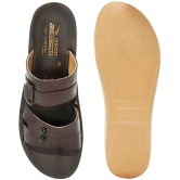 ASIAN Brown Womens Leather Slipper - None