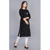 Smien - Black Rayon Womens Straight Kurti ( Pack of 1 ) - None