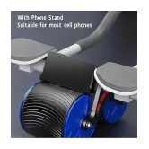 New Ab Roller Wheel, Automatic Rebound 2 In 1 For Abs Workout, Abdominal Fitness Wheel For Men Women, Dynamic Core Trainer Plank Exercise Wheels With Phone Stand For Home Gym Fitness (Blue) 