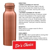 Dr's Choice Pure Copper Water Bottle 750ML