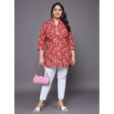 Tissu Cotton Printed Straight Womens Kurti - Maroon ( Pack of 1 ) - None