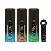 ST.JOHN Cobra Live,Cool,Sport 150ml Each & Cobra 30ml Deodorant Spray & Perfume for Men - Pack of 4