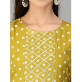 Stylum Rayon Printed A-Line Womens Kurti with Dupatta - Lime Green ( Pack of 1 ) - None