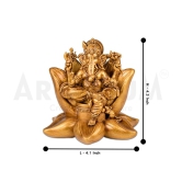 Artarium Padma Lord Ganesha Ji Idol Figurine Decoration & Pooja Gifting Purpose Sculpture Office House Warming Statue Pack of 1