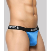 BASIICS By La Intimo - Blue BCSTH01 Spandex Mens Thongs ( Pack of 1 ) - None