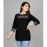 Smien - Black Rayon Womens Ethnic Tunic ( Pack of 1 ) - None