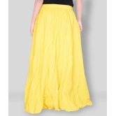 Sttoffa - Yellow Cotton Womens Broomstick Skirt ( Pack of 1 ) - 38