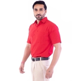 DESHBANDHU DBK Cotton Blend Regular Fit Half Sleeves Mens Formal Shirt - Red ( Pack of 1 ) - None