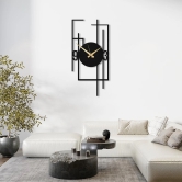 Zik Impex Rectangular Vertical Wall Clock for Living Room, Bedroom, Office, Studyroom & Gifting Porpose-Black