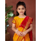 Aarika - Yellow Silk Girls Saree ( Pack of 1 ) - None