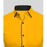 Life Roads - Yellow Cotton Slim Fit Men''s Casual Shirt (Pack of 1 ) - None